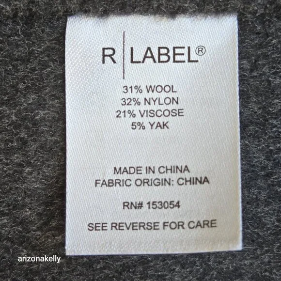 NWT Wool Blend Double Faced Overcoat in Graphite The Reset R Label XS - Picture 5 of 13
